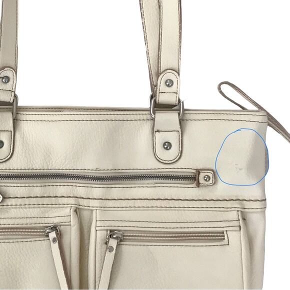 BOC Born Multi-pocket Purse Concept Ivory Cream White Hobo Shoulder Bag - Picture 11 of 11